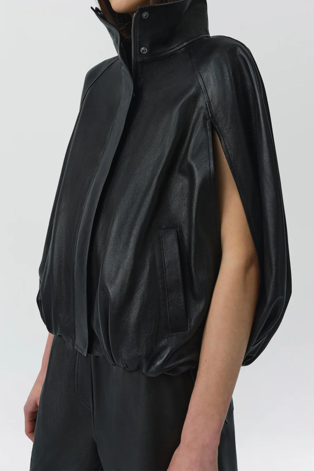 Jada Leather Cape Jacket