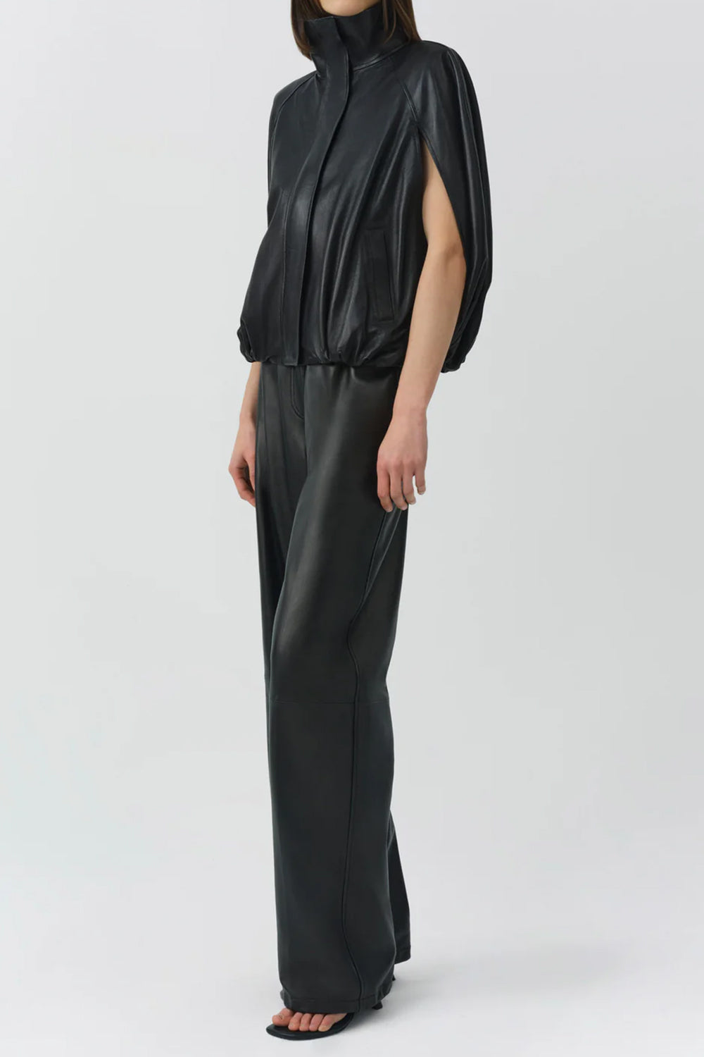Jada Leather Cape Jacket
