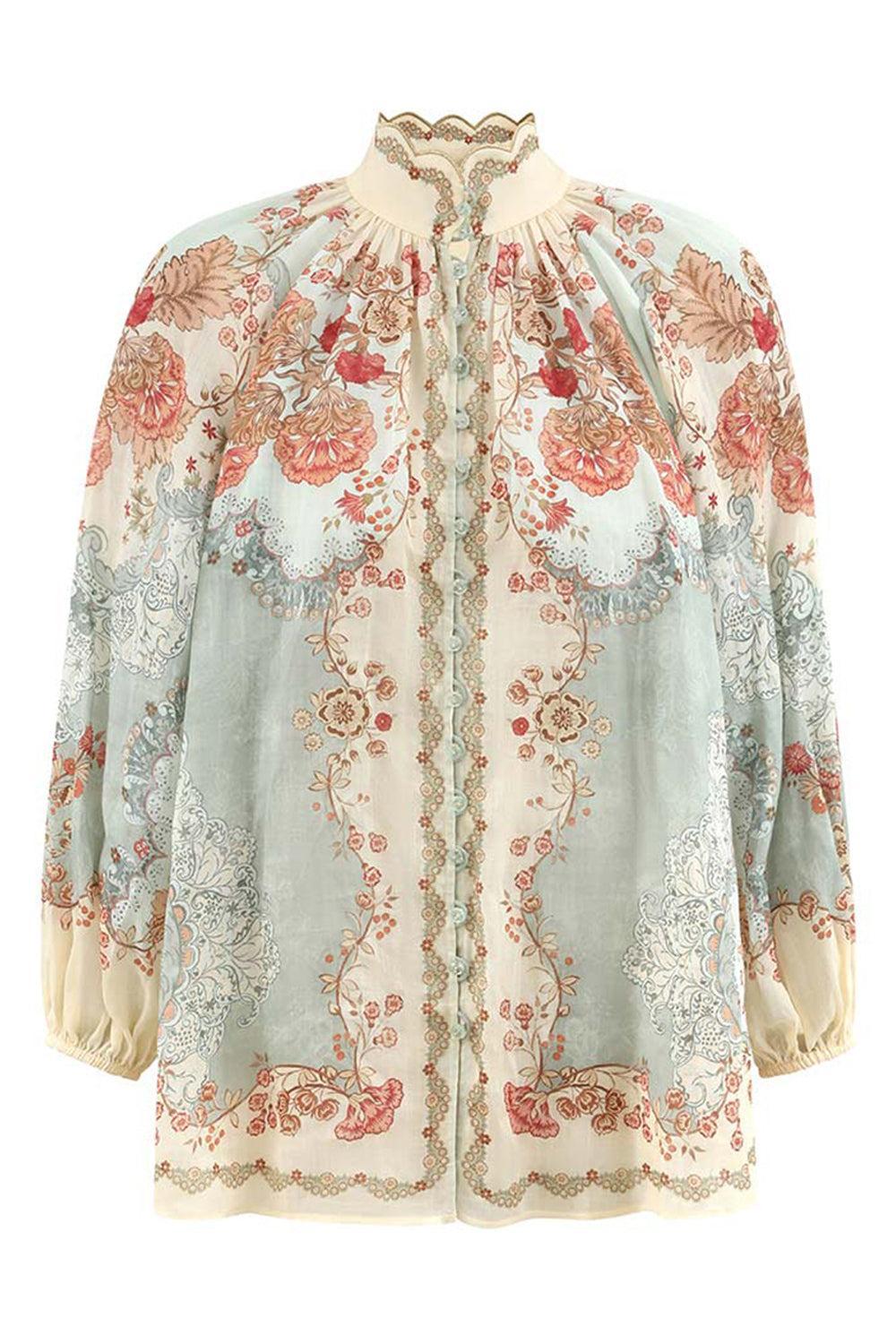 Daylight Blouse-GREEN-0-CLOTHINGTOPBLOUSE-ZIMMERMANN