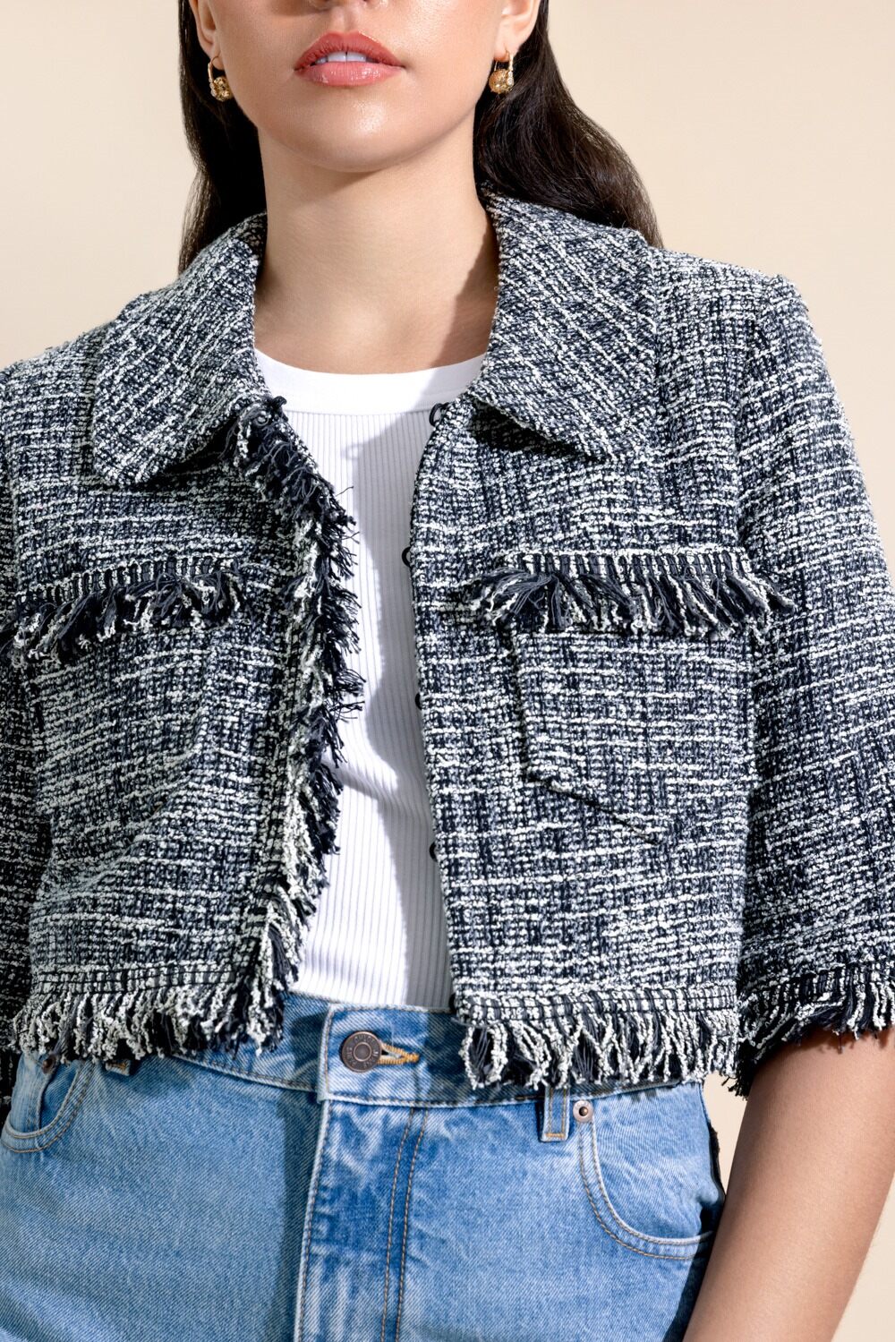 Half Sleeve Mini Jacket-NOVELTY-2-CLOTHINGJACKETBLAZERS-SMYTHE