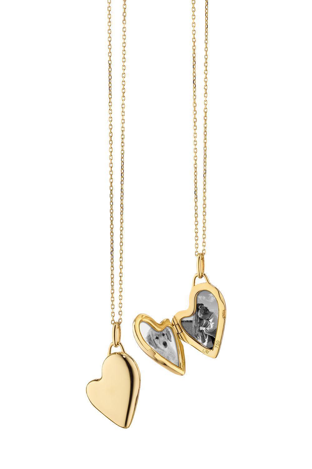 Petite Slim Heart Locket Necklace-YELLOW GOLD-17-JEWELRYFINE JEWELNECKLACE O-MONICA RICH KOSANN