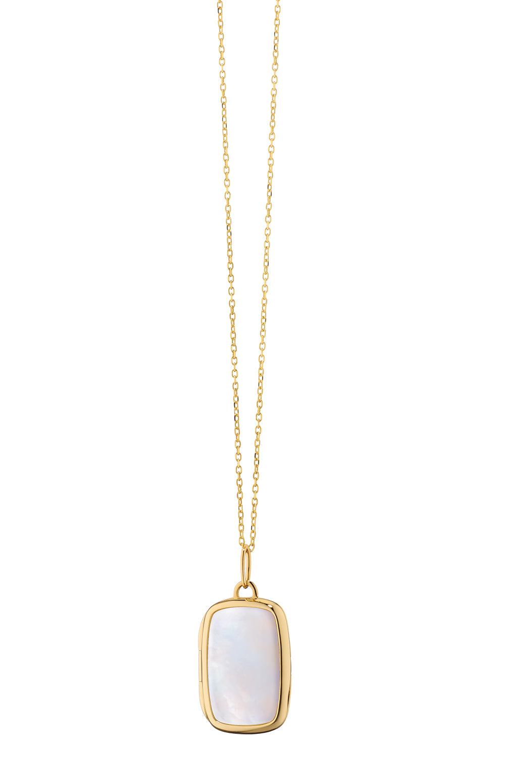 Pearl Double Sided Slim Britt Locket Necklace