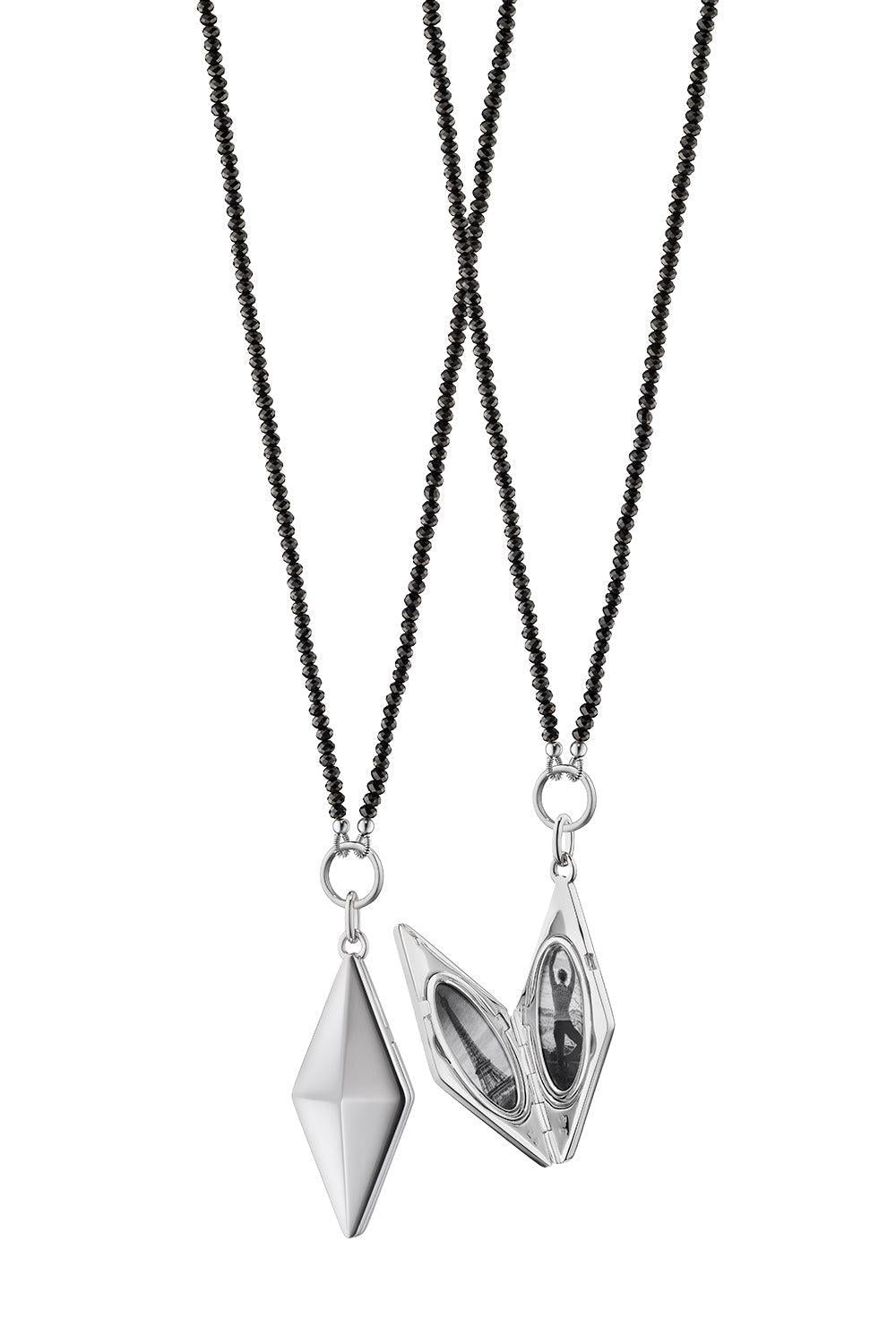 Deco Points North Locket Necklace-SILVER-JEWELRYFINE JEWELNECKLACE O-MONICA RICH KOSANN