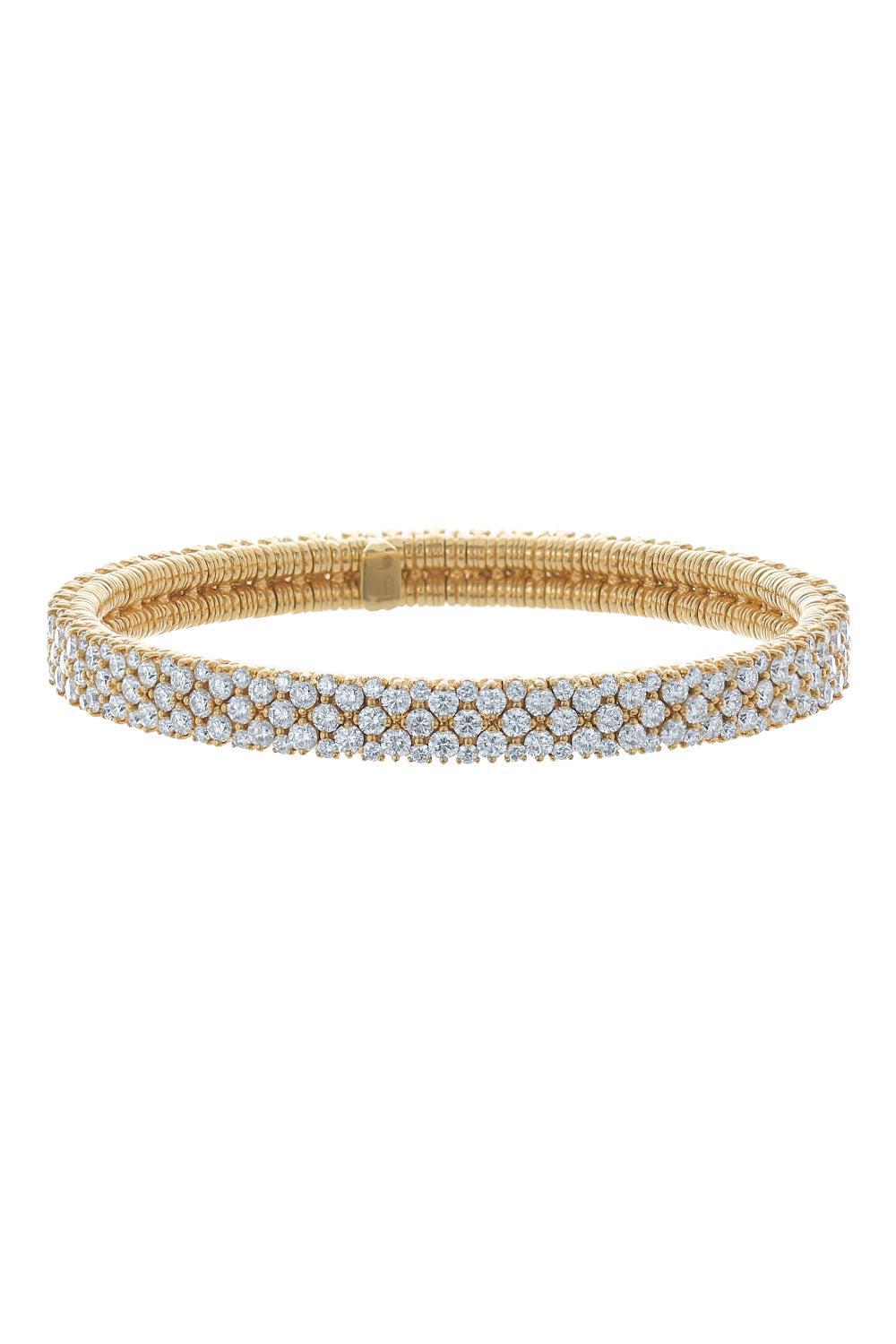 Diamond Cashmere Bracelet-YELLOW GOLD-JEWELRYFINE JEWELBRACELET O-ROBERTO DEMEGLIO