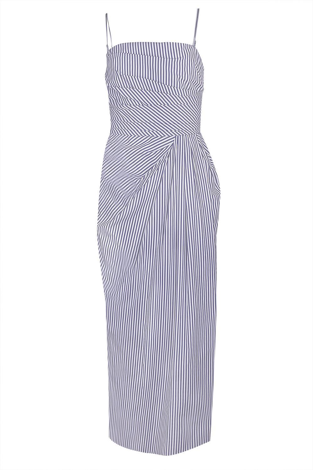 CARI DRESS-NVY/WHT-2-CLOTHINGDRESSCASUAL-ADAM LIPPES