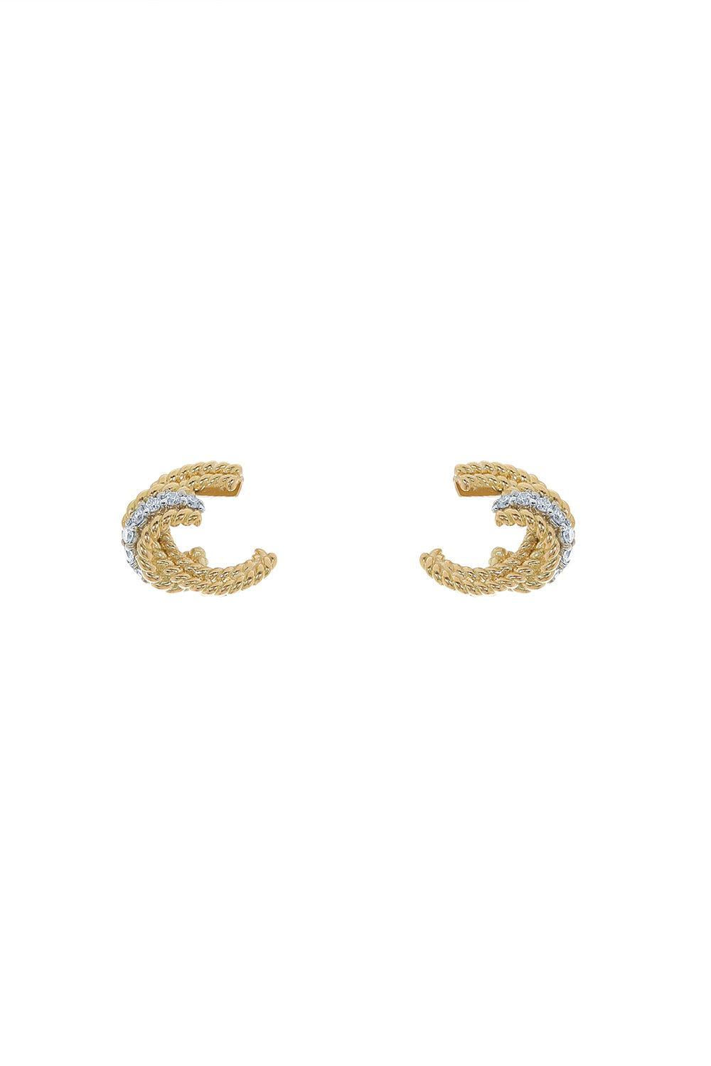 Piccolo Rope Earrings-YELLOW GOLD-JEWELRYFINE JEWELEARRING-VERDURA