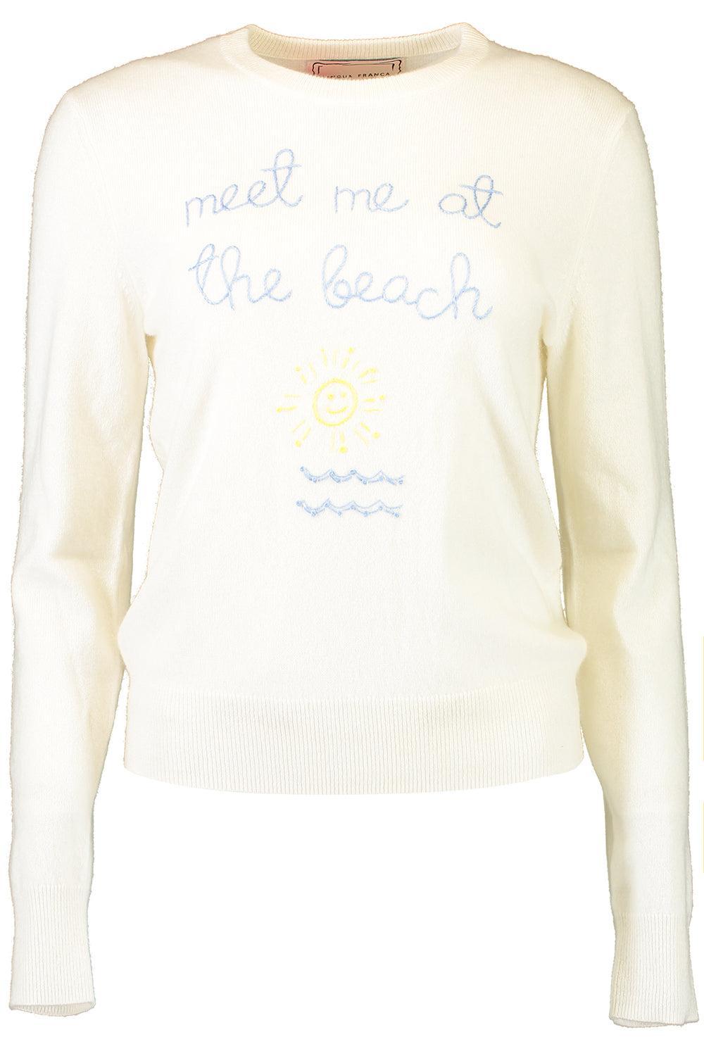 Meet Me At The Beach Crewneck-CREAM-XS-CLOTHINGTOPSWEATER-LINGUA FRANCA