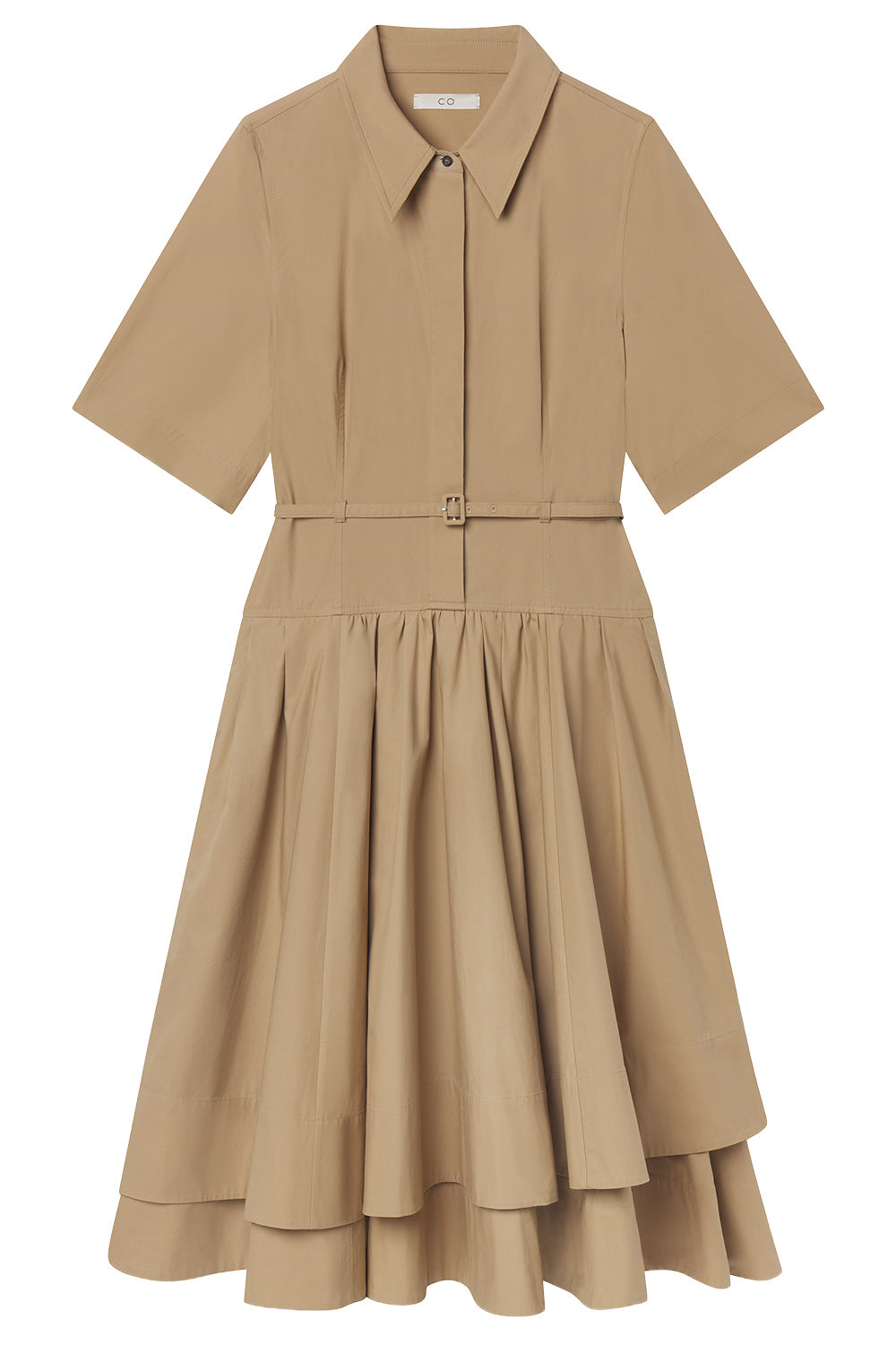 Short Sleeve Belted Dress