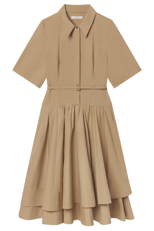 Short Sleeve Belted Dress