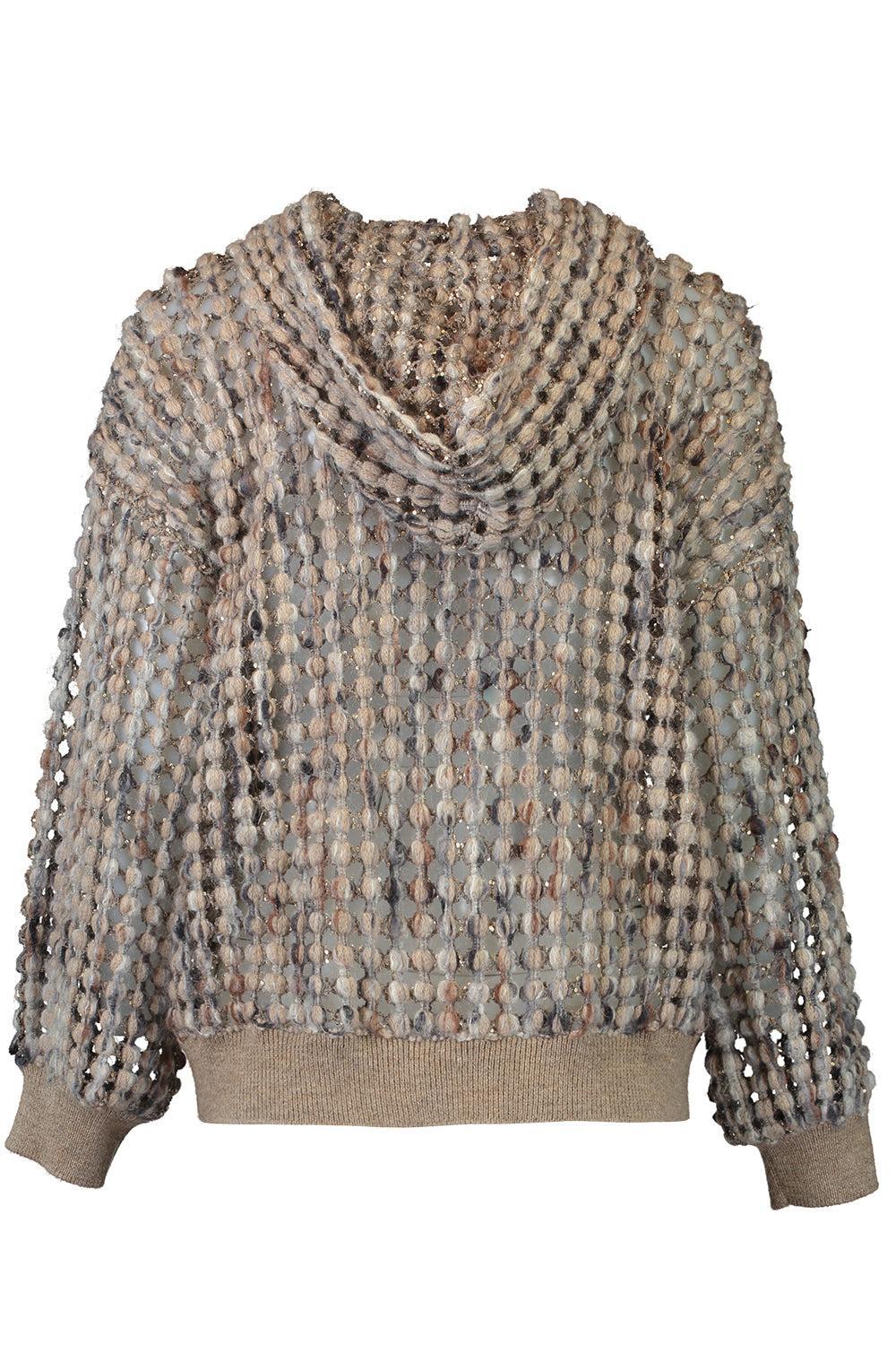Embroidered Balloon Net Cardigan-PEAR MULTI-XS-CLOTHINGTOPCARDIGAN-BRUNELLO CUCINELLI