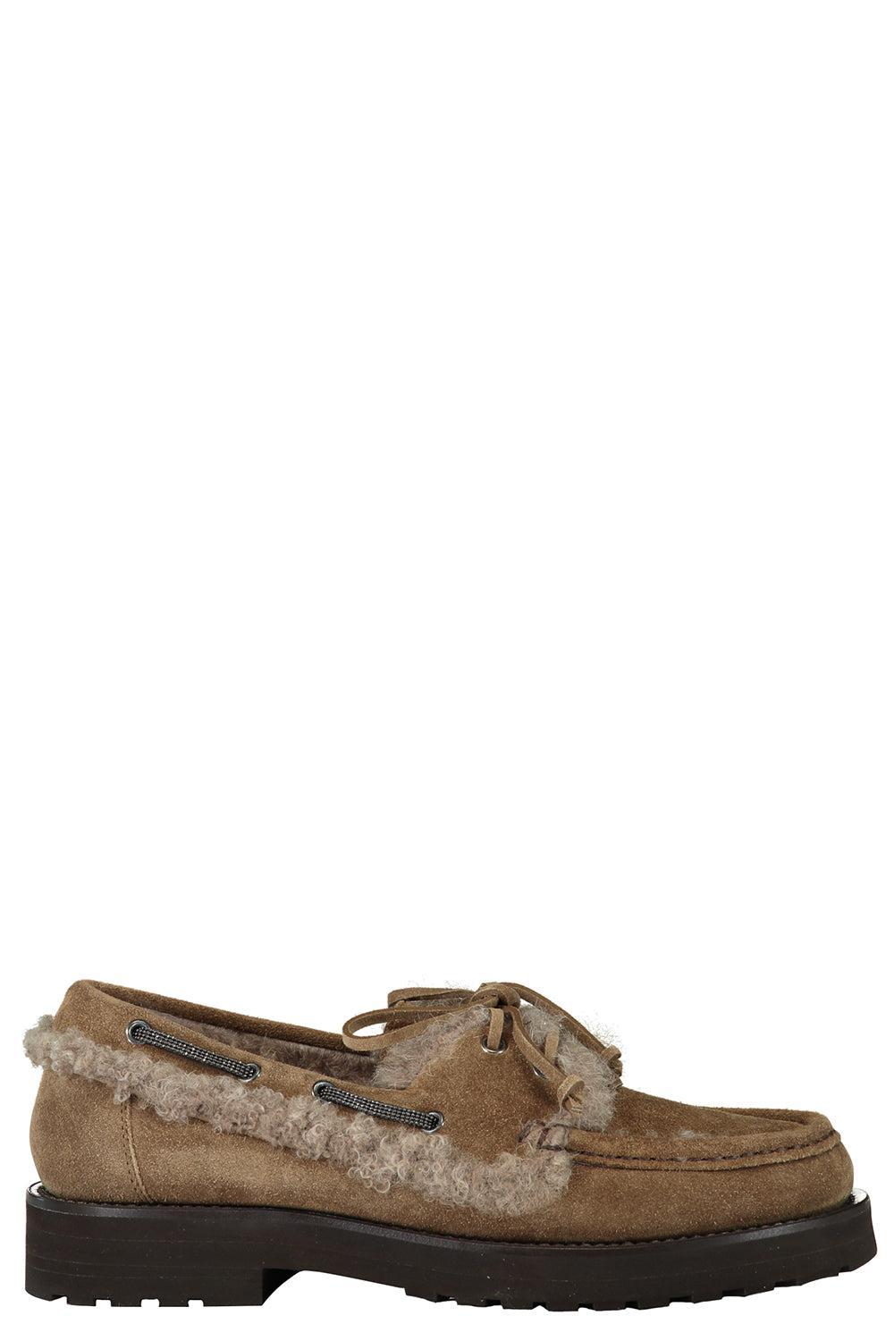 Fleece Loafer-SESAME-37-SHOEFLAT SHOE-BRUNELLO CUCINELLI