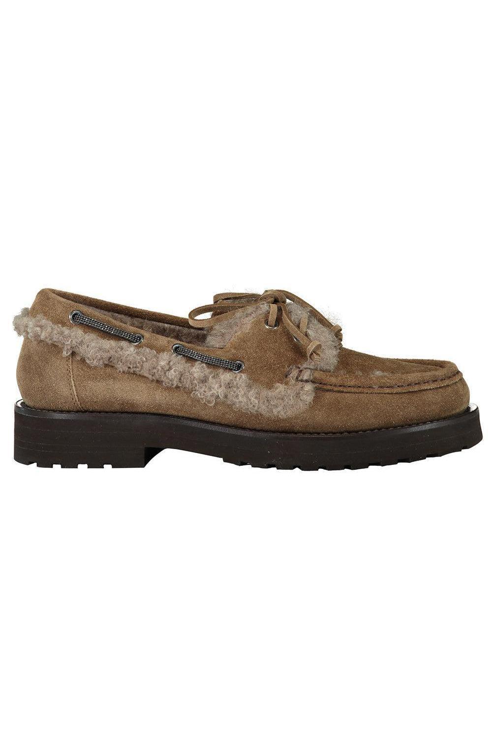 Fleece Loafer-SESAME-37-SHOEFLAT SHOE-BRUNELLO CUCINELLI