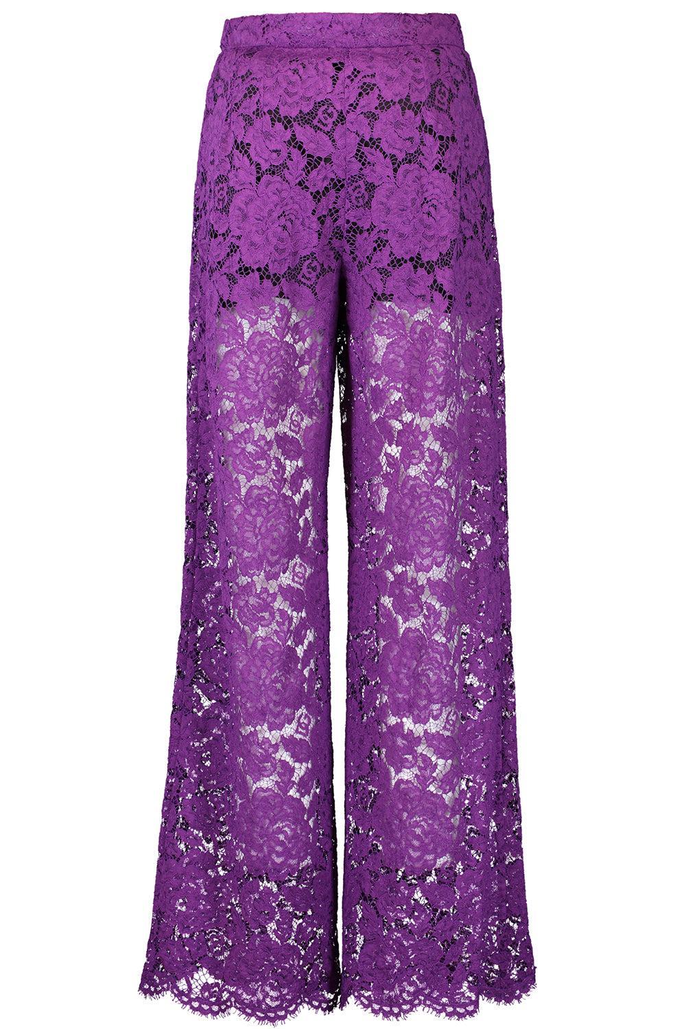 dolce&gabbana ベロア フレアパンツ　38 Flare Floral Logo Lace Pants | DOLCE & GABBANA – Marissa Collections