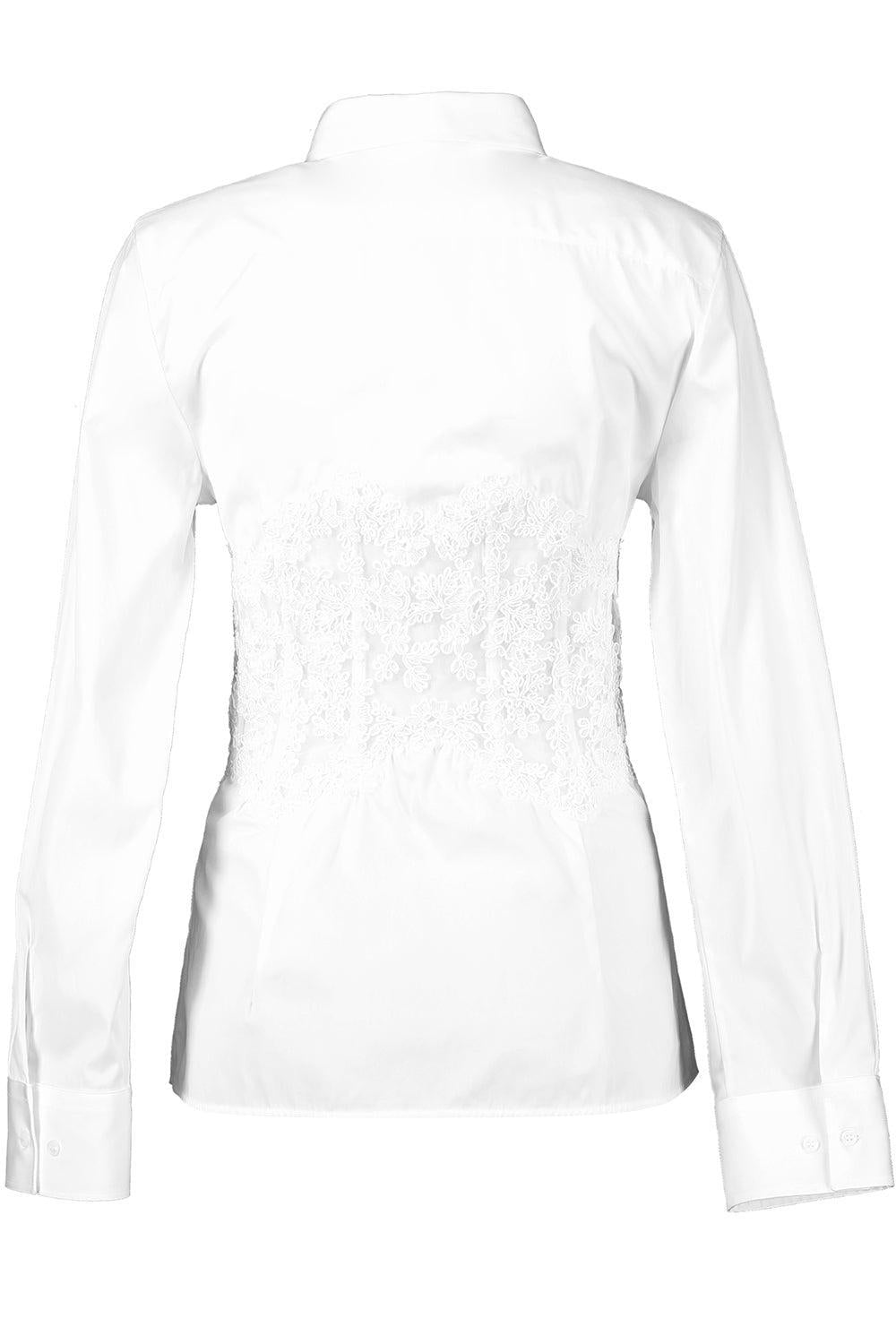 Corset Detail Blouse-WHITE-38-CLOTHINGTOPBLOUSE-ERMANNO SCERVINO