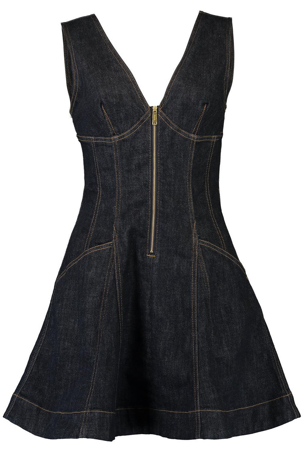 Zip Front Mini Dress