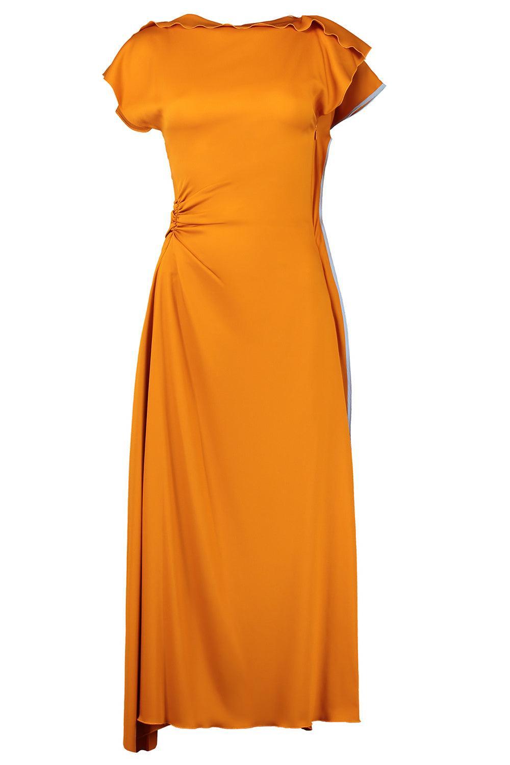 Victoria Beckham★クロッケ ミディワンピース VICTORIA BECKHAM One-shoulder metallic stretch-knit midi