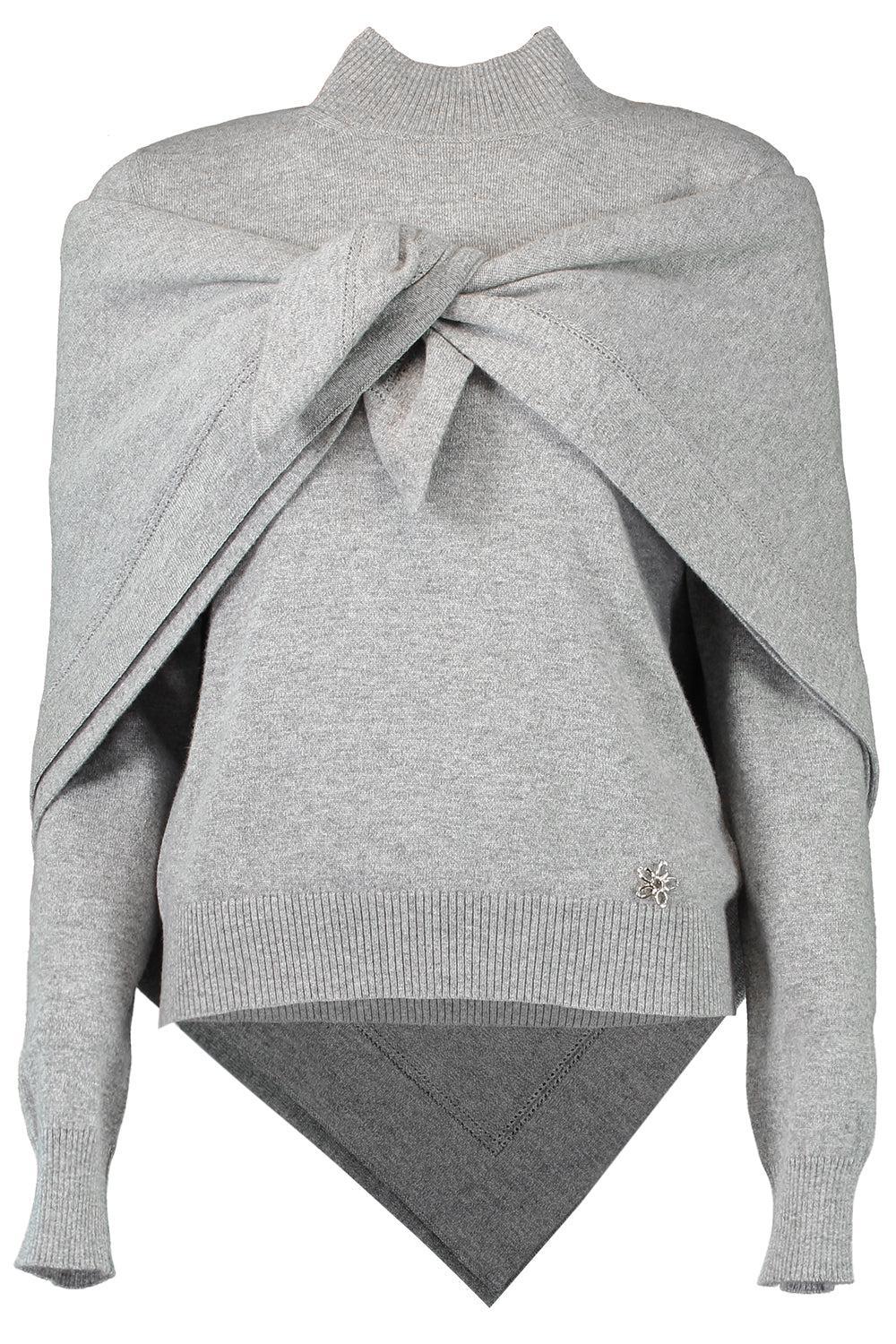 Scarf Mockneck Pullover-MELGGREY-S-CLOTHINGTOPKNITS-OSCAR DE LA RENTA