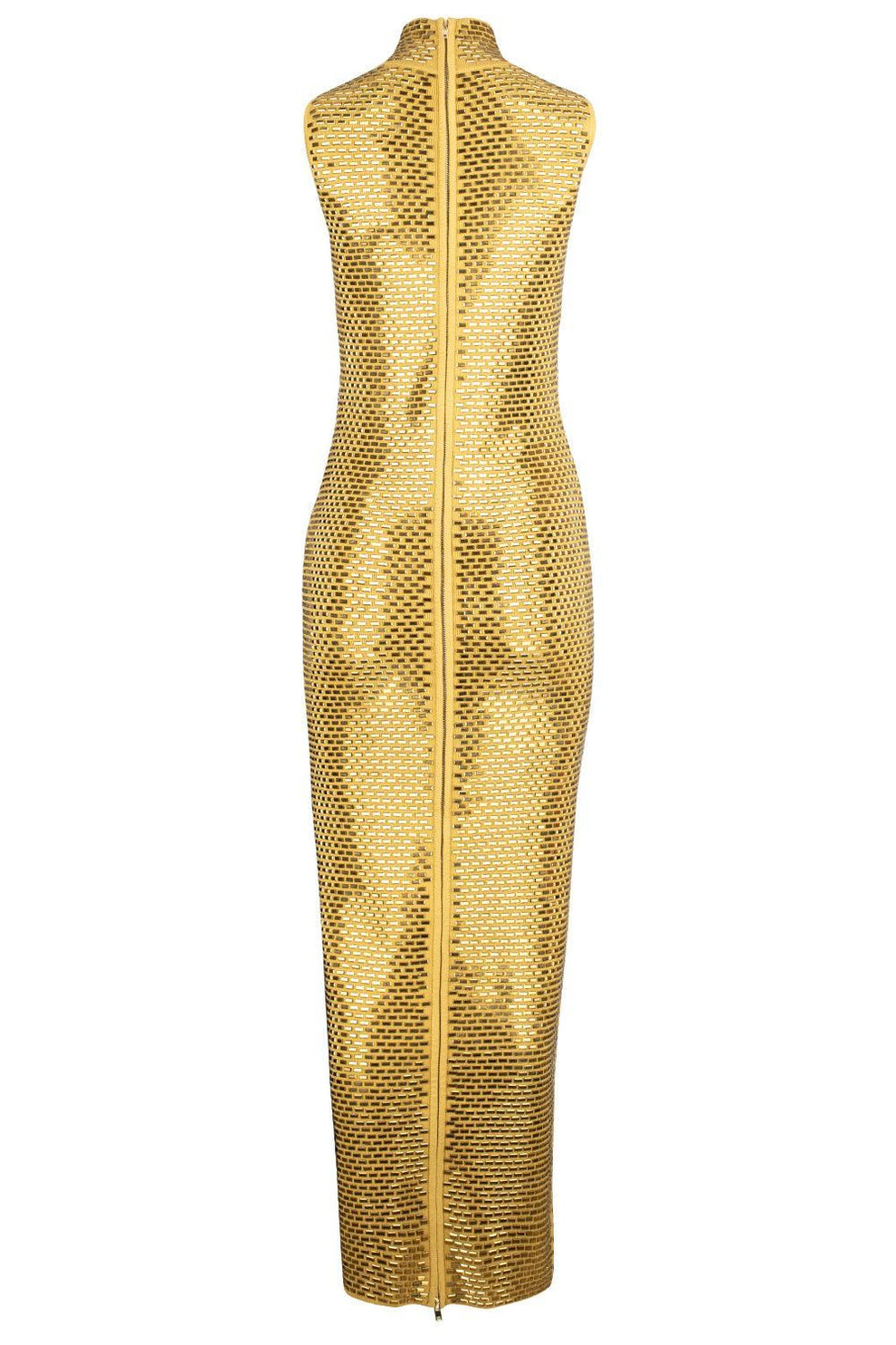 gold dress retrofete Knit Gold Dress | Gold Sequin Sparkle Boa Dress