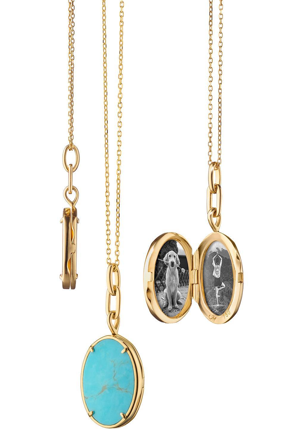"Elle" Locket Necklace-YELLOW GOLD-17-JEWELRYFINE JEWELNECKLACE O-MONICA RICH KOSANN