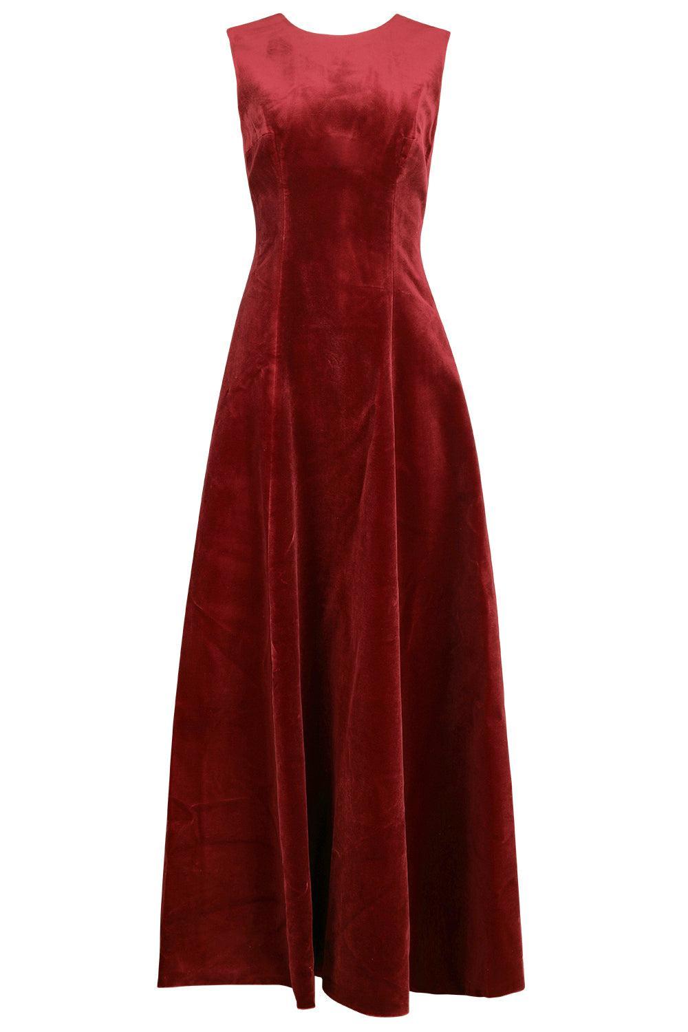 Nodin Gown-BURGUNDY-4-CLOTHINGDRESSGOWN-EMILIA WICKSTEAD