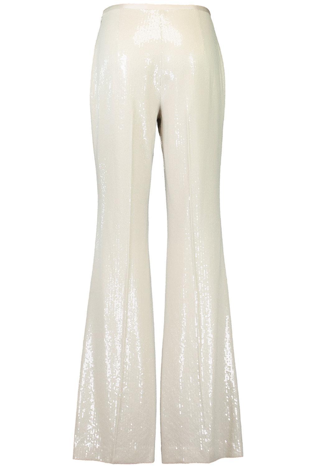 Side Zip Flare Pant - Oyster Sequin-OYSTER-4-CLOTHINGPANTEVENING-MICHAEL KORS COLLECTION