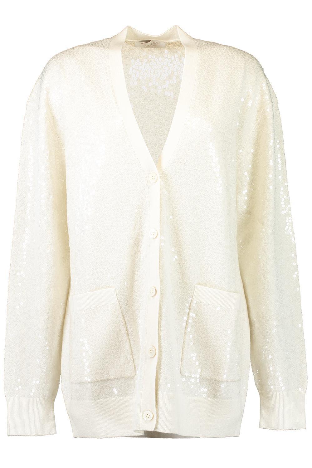 Oversized Cardigan-IVORY-XS-CLOTHINGTOPCARDIGAN-MICHAEL KORS COLLECTION