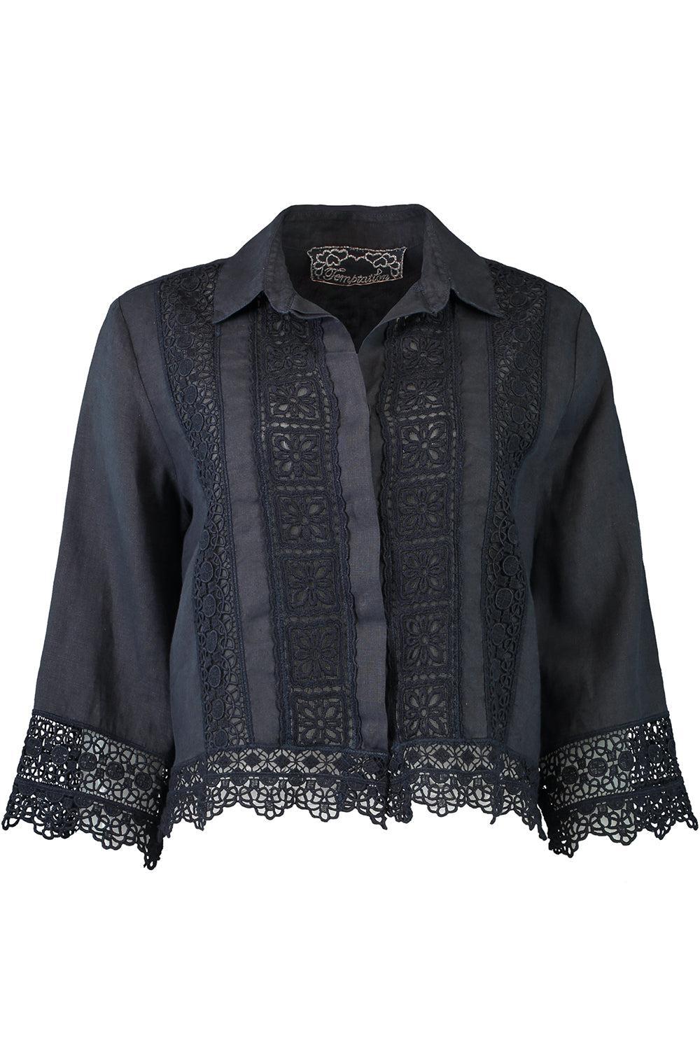 Natissa Blouse-NAVY-XS-CLOTHINGTOPBLOUSE-TEMPTATION POSITANO