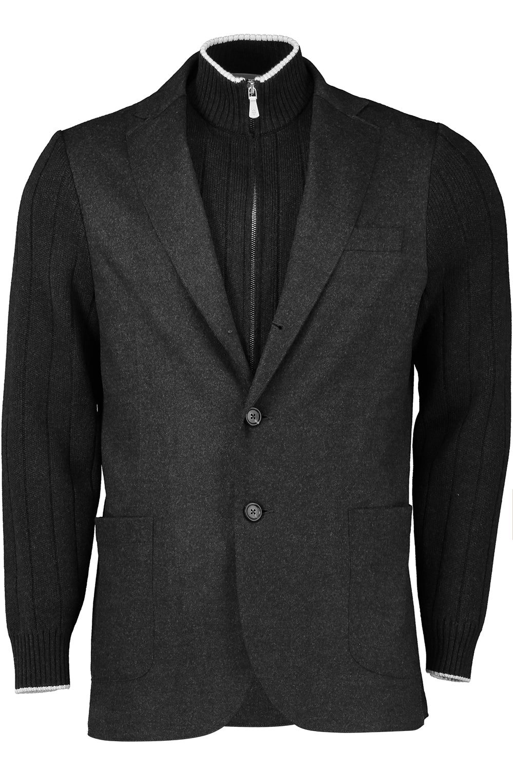 Bimeteric Bib Blazer-GRY/SAND-M-MENSCLOTHINGJACKET-ELEVENTY