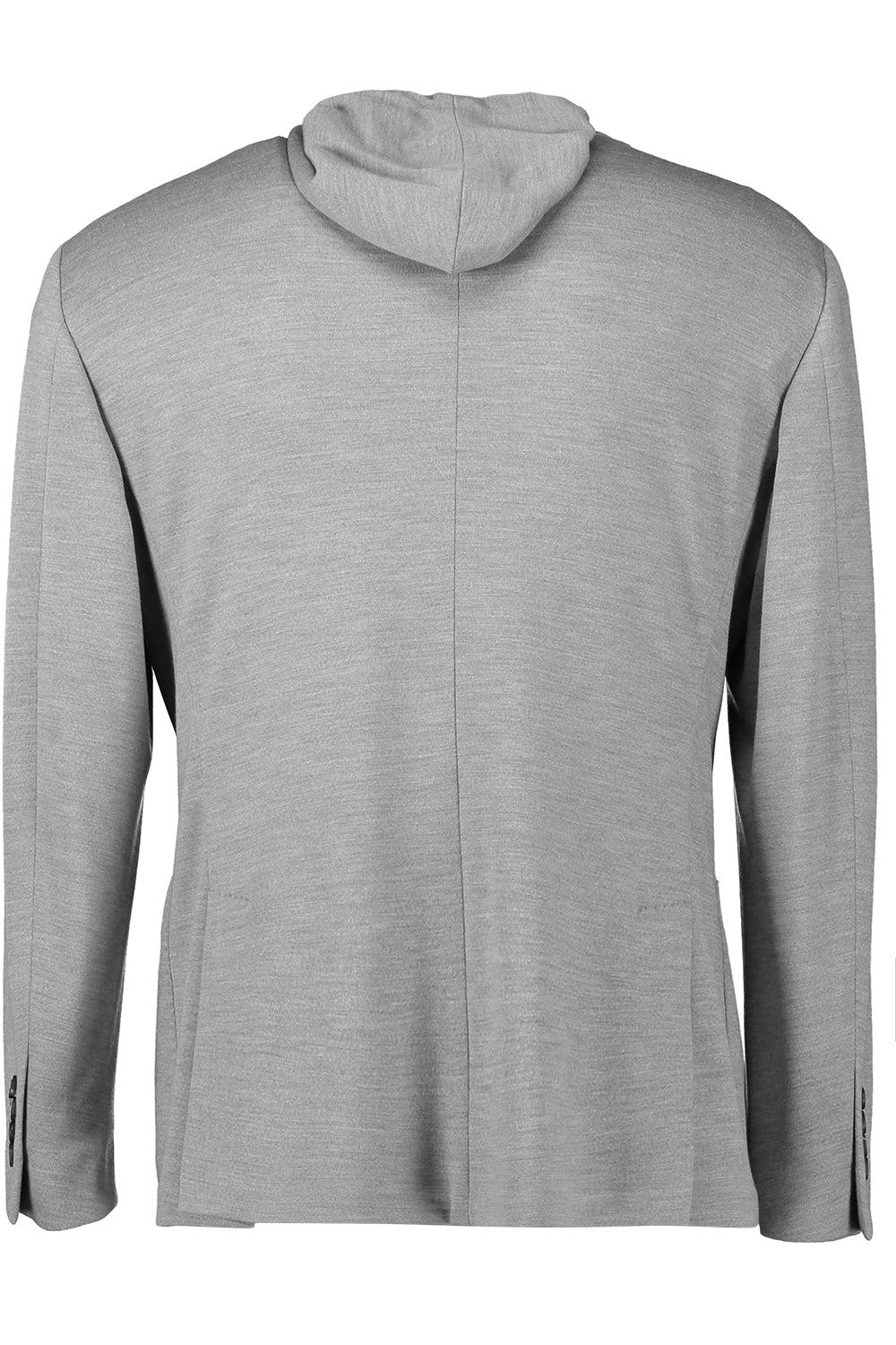 Single Breast Hooded Blazer - Light Gray Melange-LTGRYMEL-46-MENSCLOTHINGJACKET-ELEVENTY