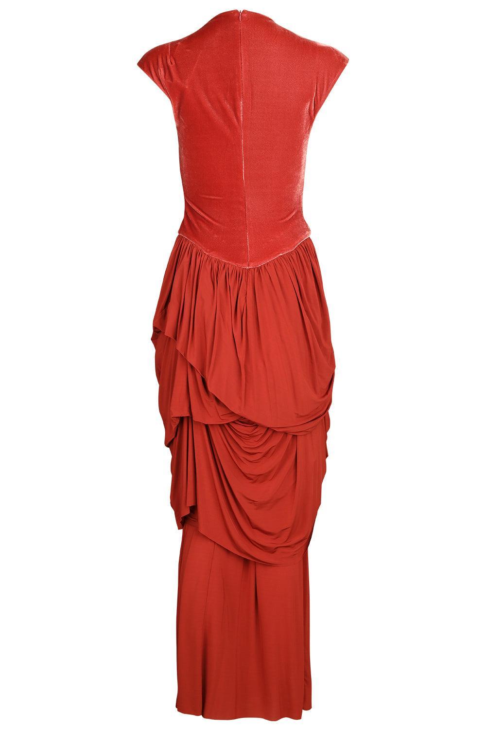 Memento Drape Dress-DK ROSE-0-CLOTHINGDRESSCOCKTAIL-ZIMMERMANN