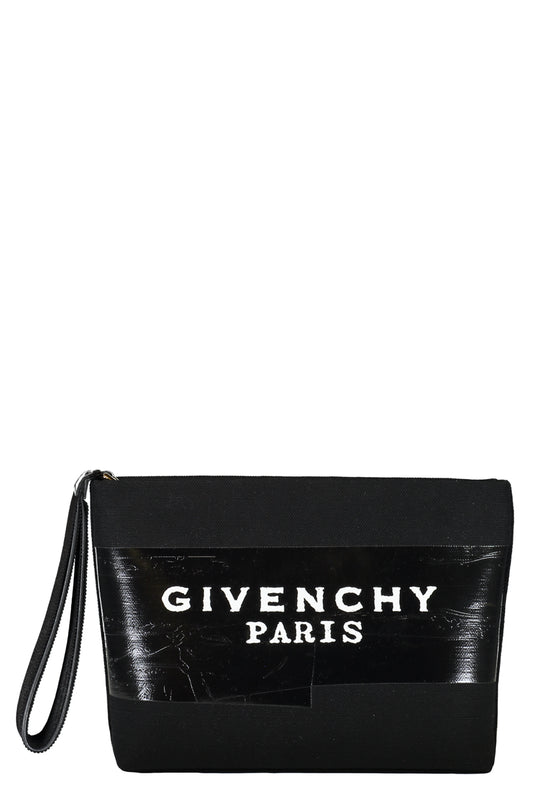 Logo Pouch Clutch - Black-BLACK-HANDBAGCLUTCHES-GIVENCHY