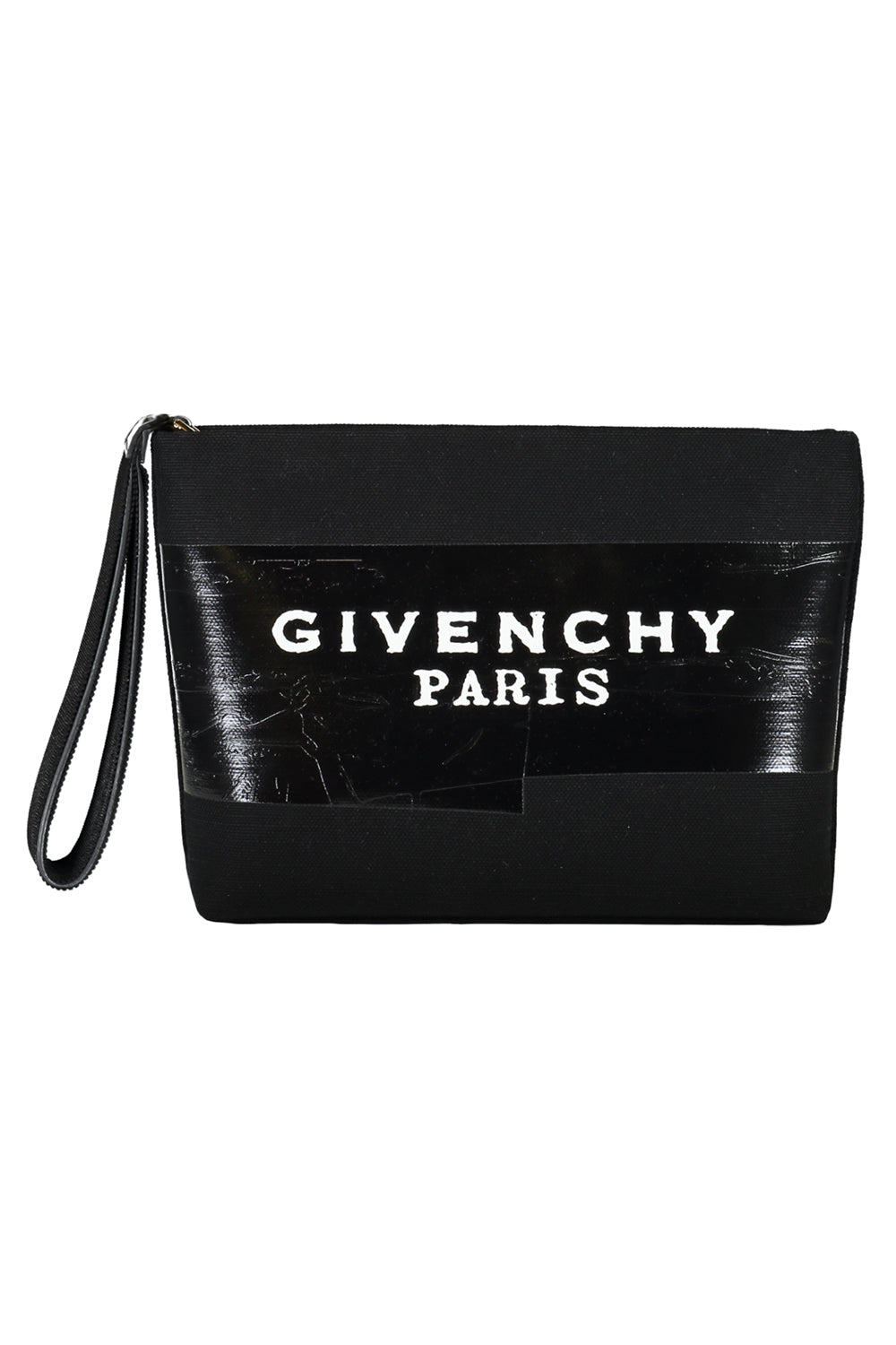 Logo Pouch Clutch - Black