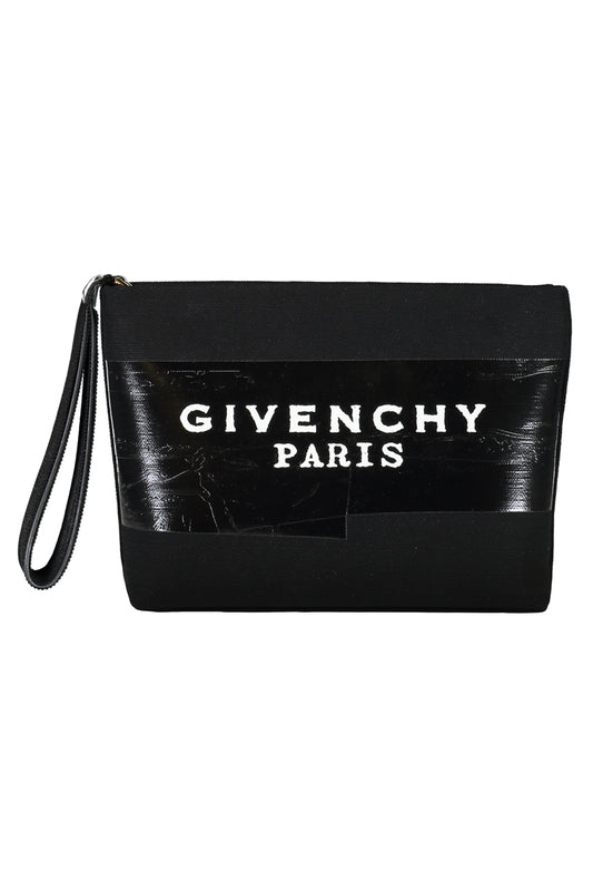 Logo Pouch Clutch - Black