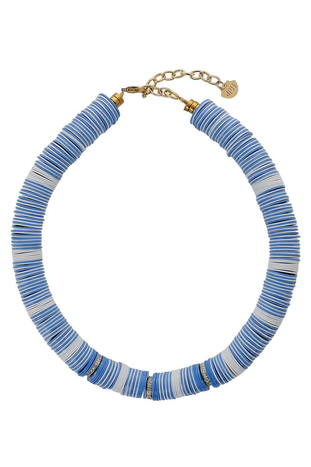 Blue White Rondelle Necklace-BLUE/WHITE-JEWELRYBOUTIQUENECKLACE O-HIJAS DE PUKA