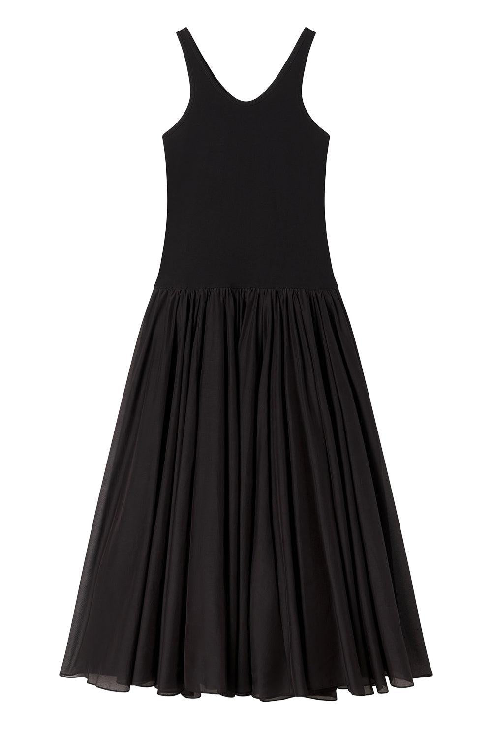 Crinoline Double Layer Dress-BLACK-XS-CLOTHINGDRESSCASUAL-CO COLLECTION