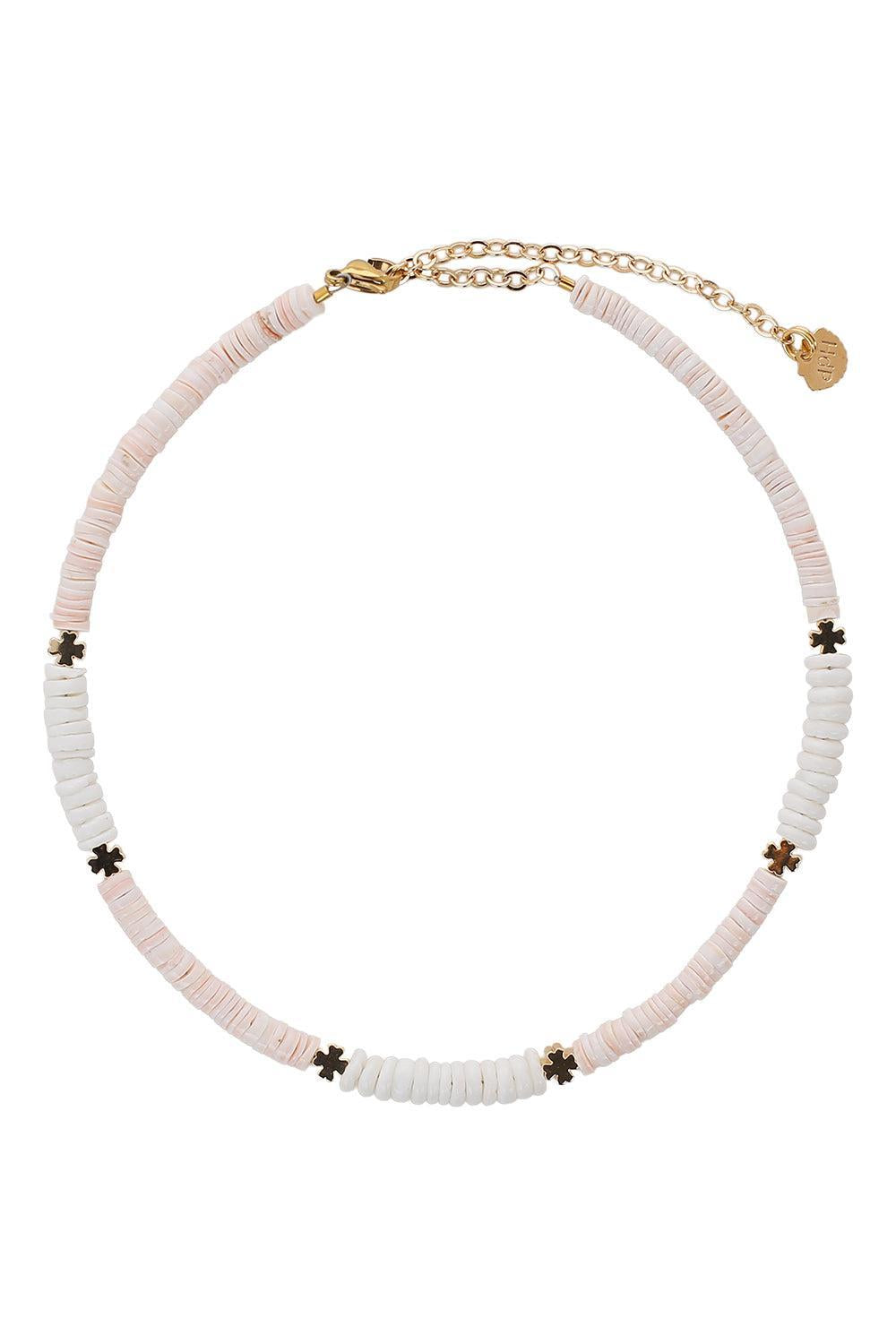 Blush Bianca Clovers Necklace-PNK/WHT-JEWELRYBOUTIQUENECKLACE O-HIJAS DE PUKA