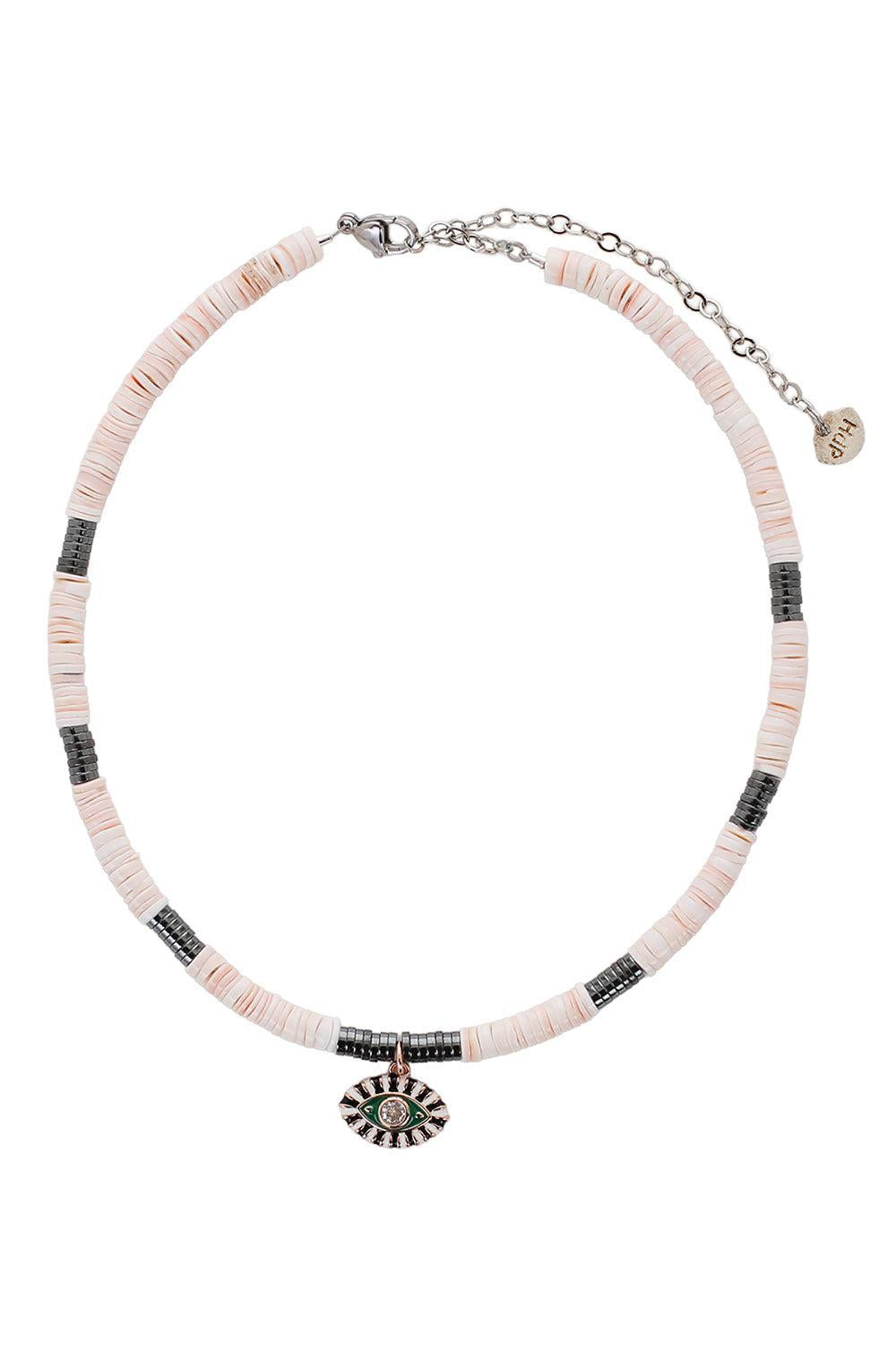 Blush Pink Eye Shell Puka Necklace-PINK-JEWELRYBOUTIQUENECKLACE O-HIJAS DE PUKA