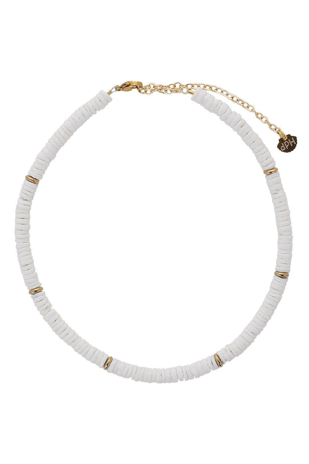 White Semplice Rondelle Necklace-WHITE-JEWELRYBOUTIQUENECKLACE O-HIJAS DE PUKA