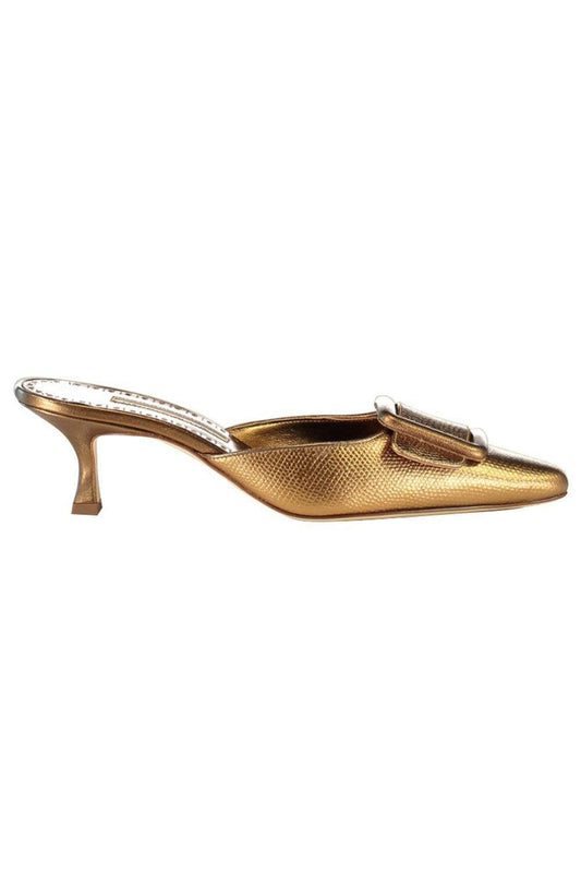 Maysalebi Mule - Yellow Bronze-YPRBRNZ-37-SHOEMULE-MANOLO BLAHNIK