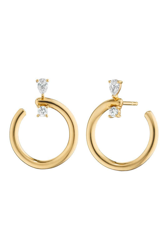 Diamond Midi Galaxy Hoop Earrings-YELLOW GOLD-JEWELRYFINE JEWELEARRING-MONICA RICH KOSANN
