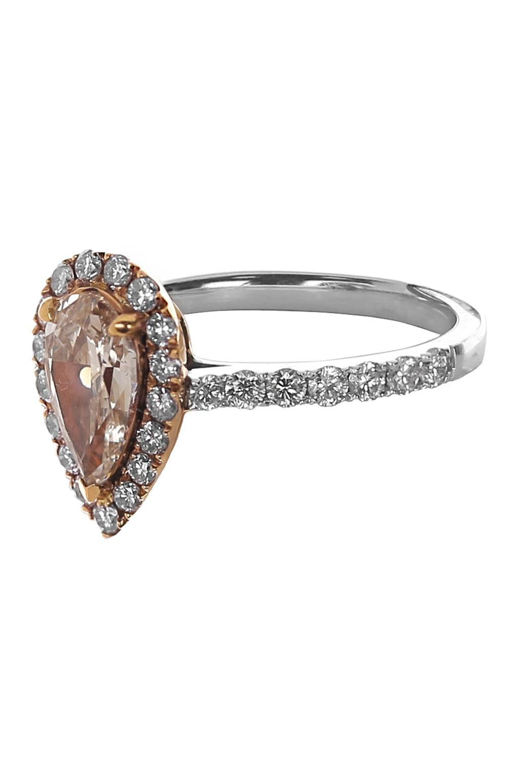Pink Sapphire Diamond Pear Ring-WHITE GOLD-6.75-JEWELRYFINE JEWELRING-ALEXANDER LAUT