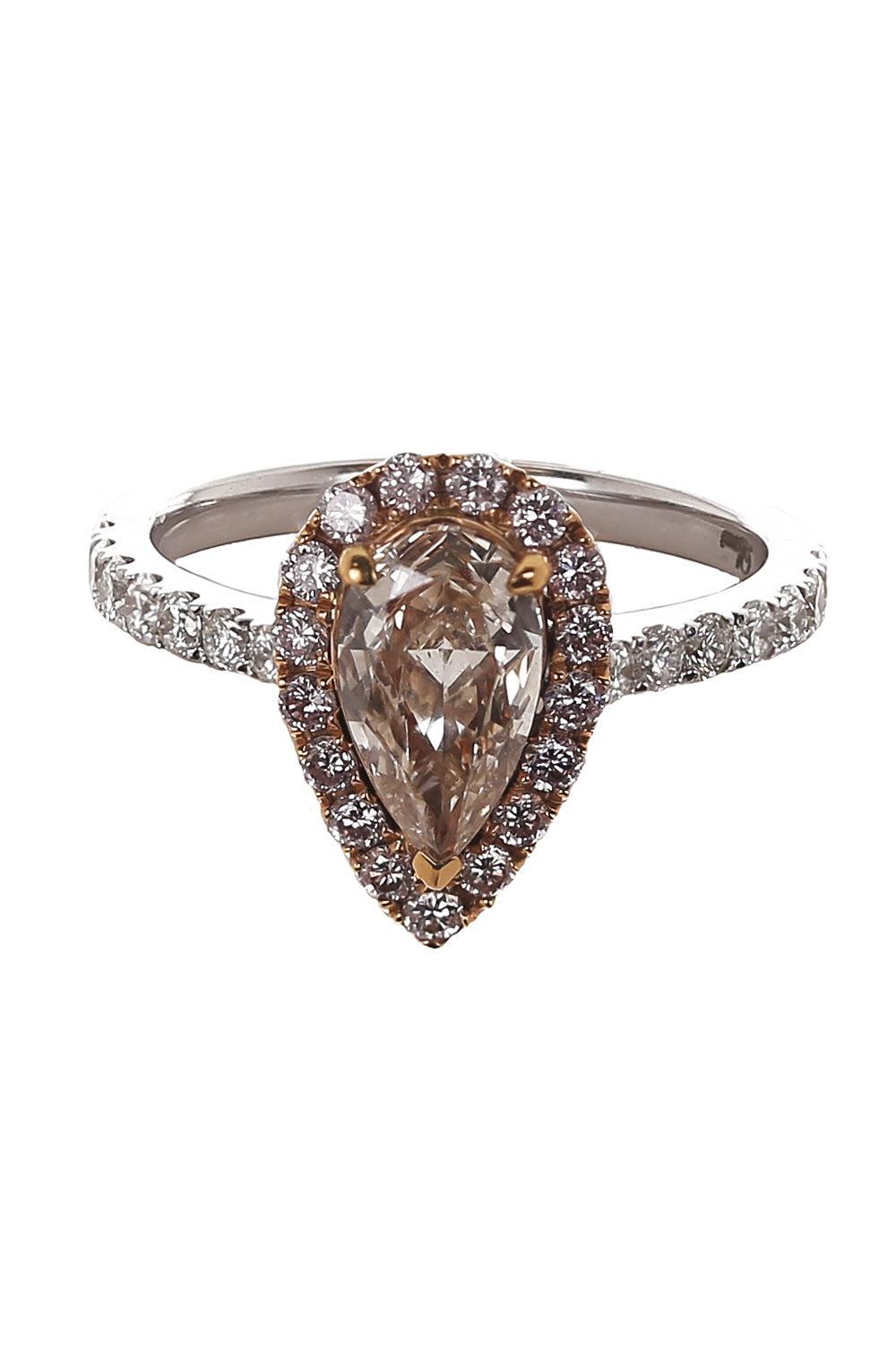 Pink Sapphire Diamond Pear Ring-WHITE GOLD-6.75-JEWELRYFINE JEWELRING-ALEXANDER LAUT