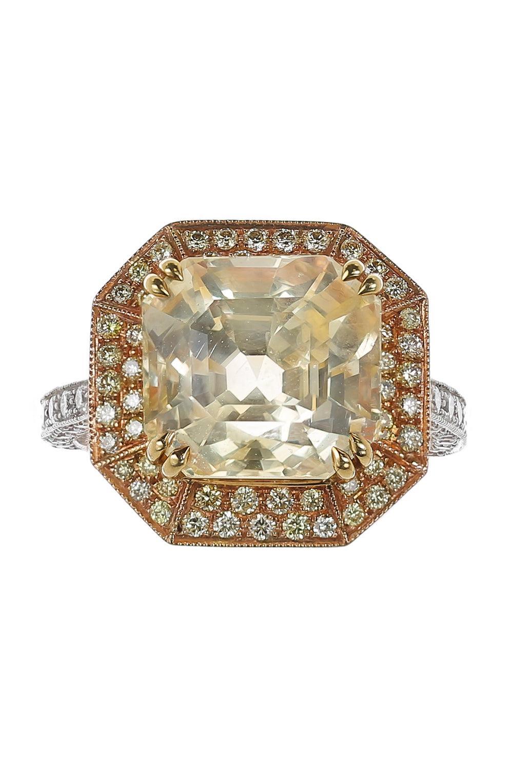 Yellow Sapphire Diamond Ring-WHITE GOLD-6.25-JEWELRYFINE JEWELRING-ALEXANDER LAUT