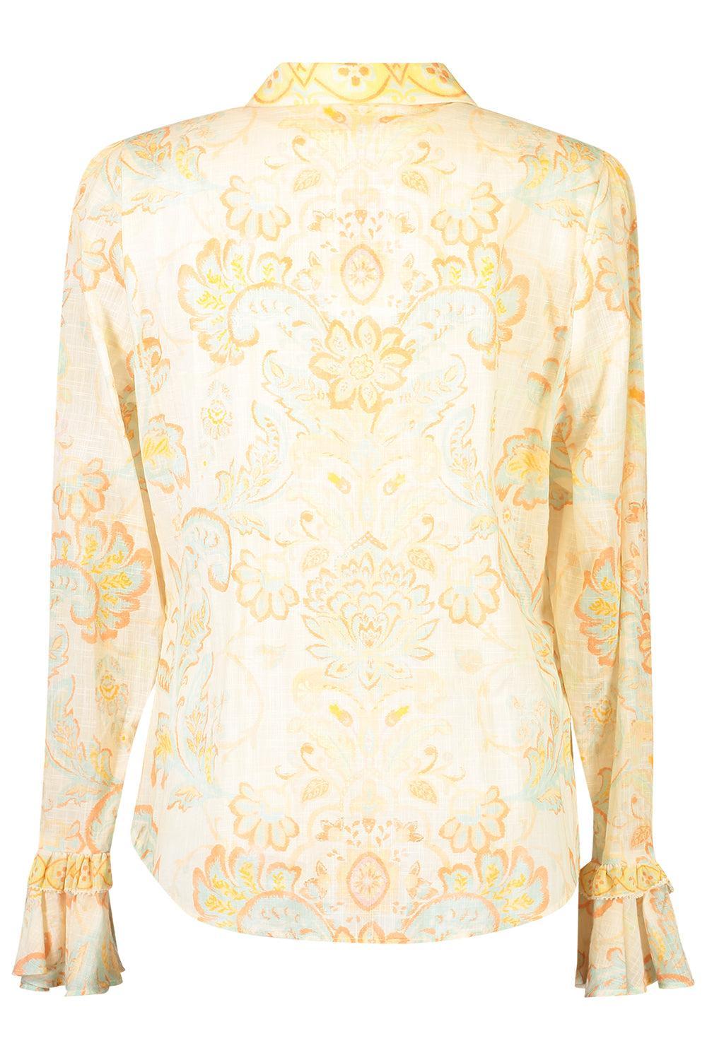 Fiordaliso Frill Blouse-MULTI-0-CLOTHINGTOPBLOUSE-KATE FORD
