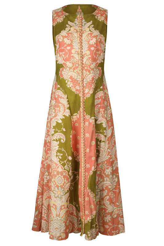 Girasole Paneled Dress-MULTI-0-CLOTHINGDRESSCASUAL-KATE FORD