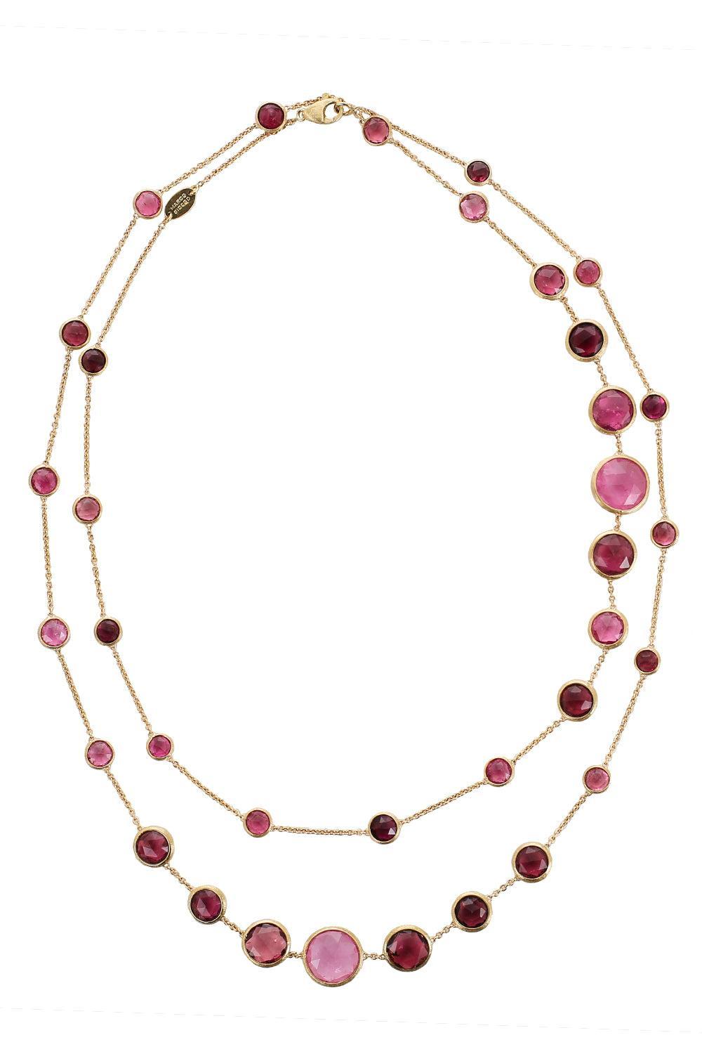 Pink Tourmaline Necklace-YELLOW GOLD-36-JEWELRYFINE JEWELNECKLACE O-MARCO BICEGO
