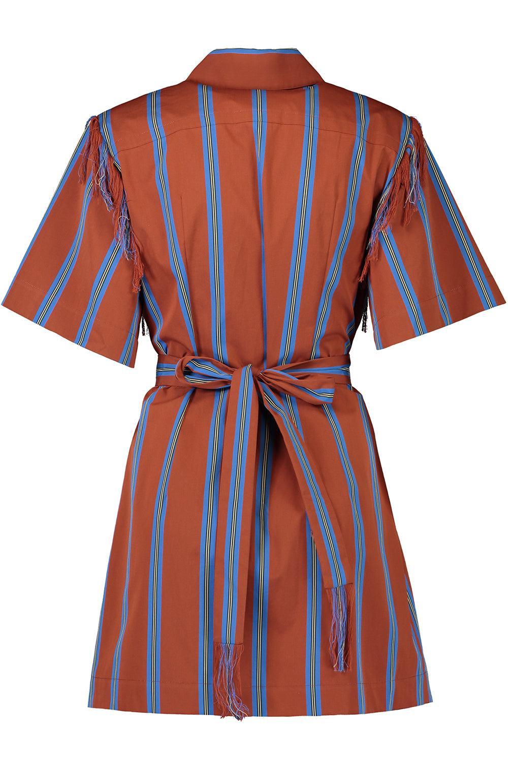 Noura Fringe Mini Dress-STRIPE-2-CLOTHINGDRESSCASUAL-ALEMAIS