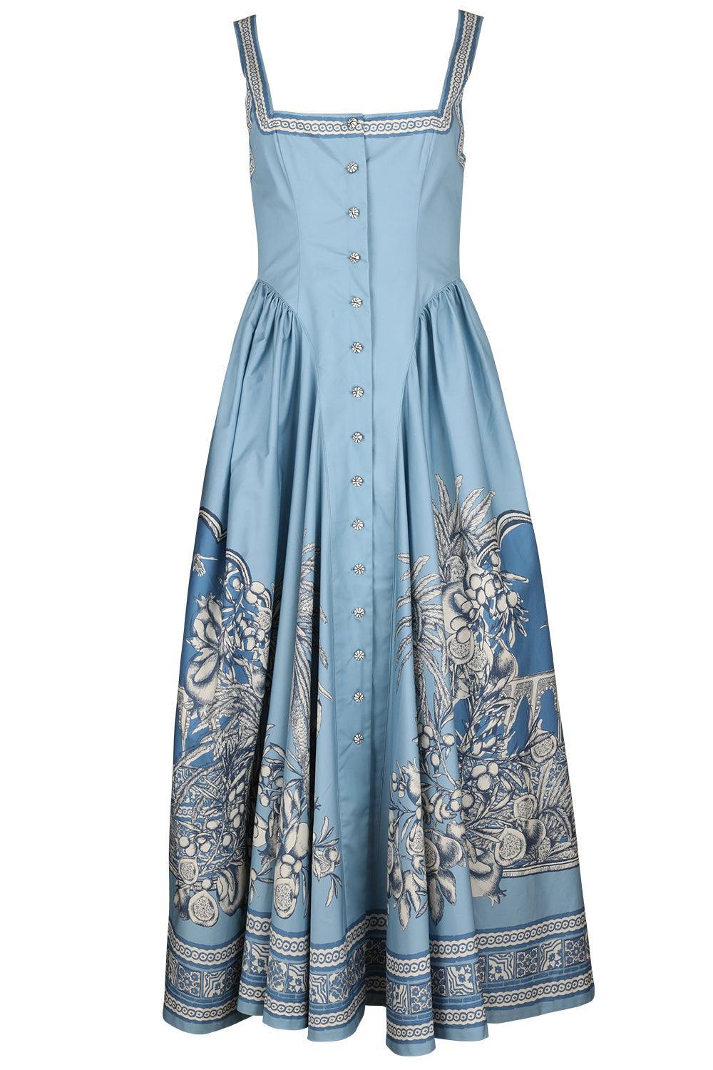 Villa Romantica Midi Dress-BLUE-2-CLOTHINGDRESSCASUAL-ALEMAIS