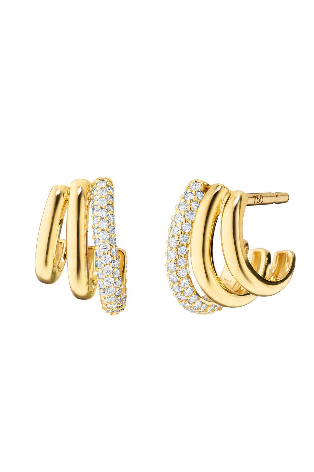 Diamond Rings of Saturn Earrings-YELLOW GOLD-JEWELRYFINE JEWELEARRING-MONICA RICH KOSANN