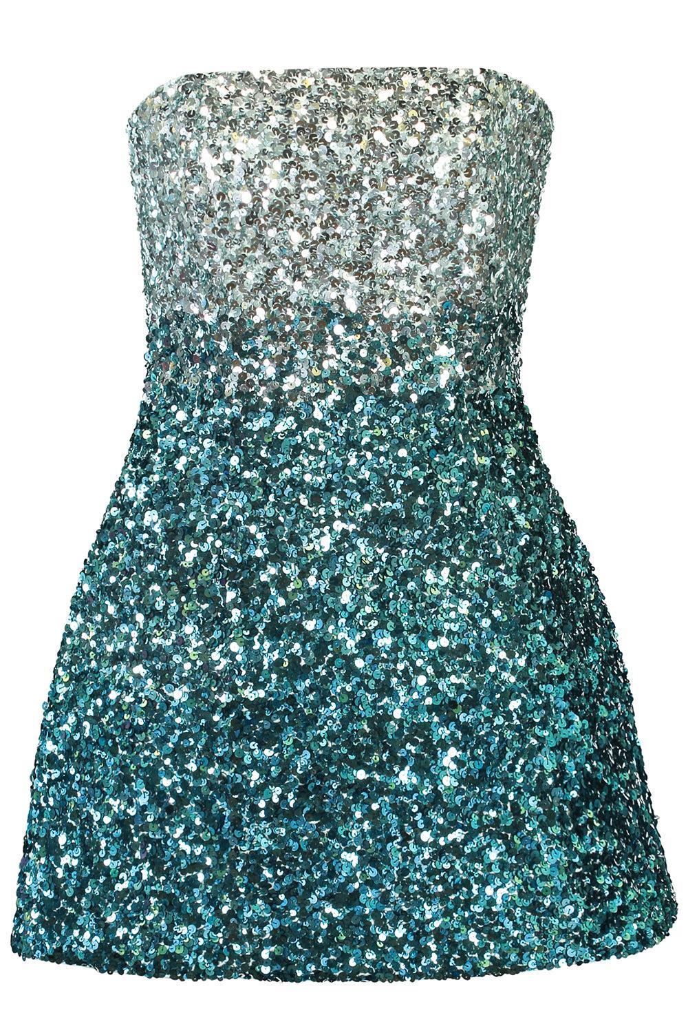 Tancy Dress - Seychelles Teal Ombre-SEYCTEAL-XS-CLOTHINGDRESSCOCKTAIL-RETROFETE